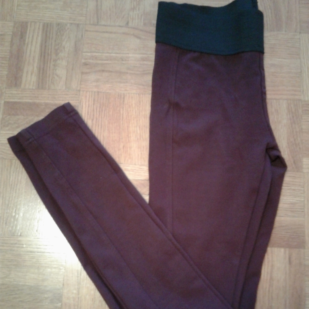 JAY MANUEL MAROON LEGGINGS
